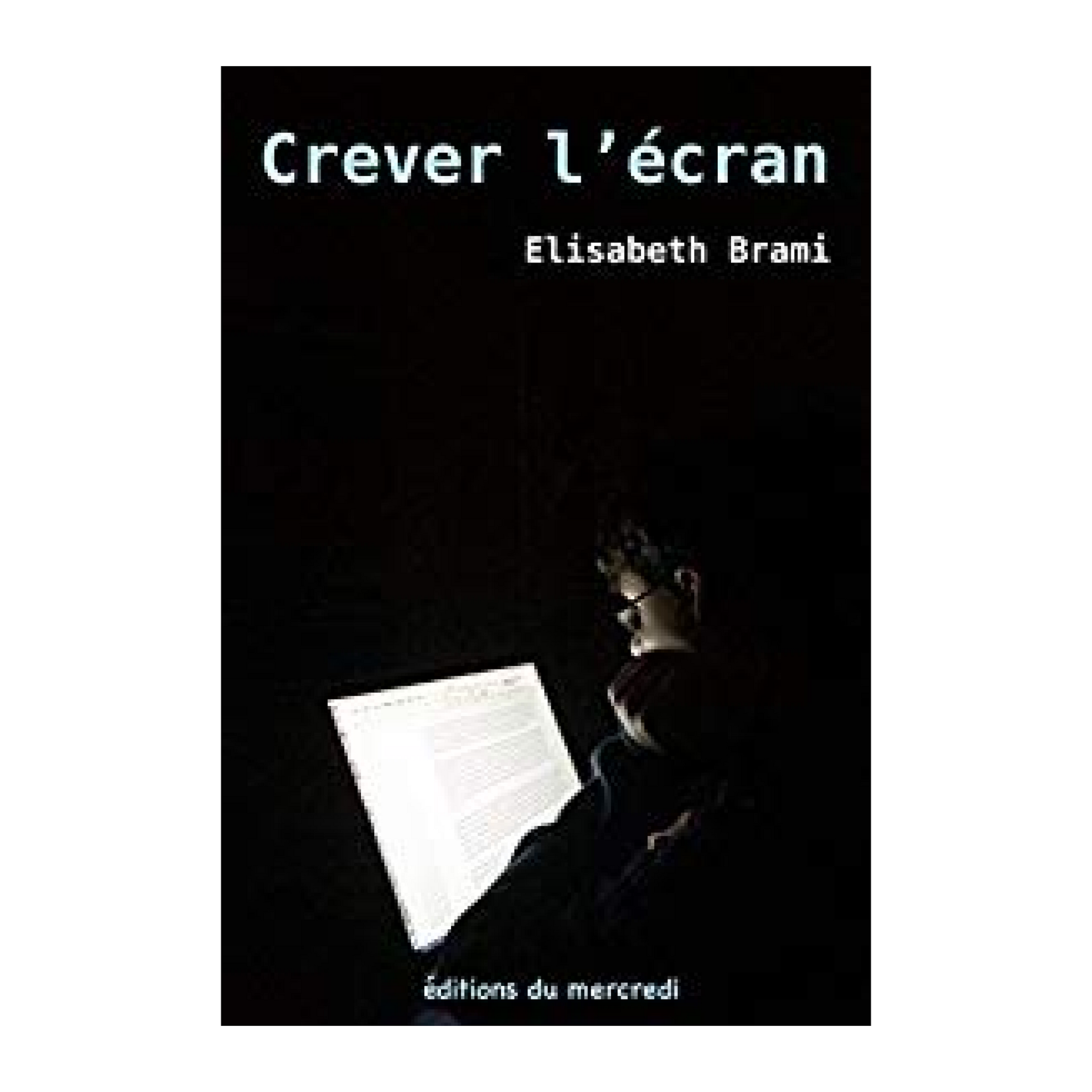 Couverture du livre Crever l’écran d’Elisabeth Brami, roman jeunesse sur la vérité numérique, les doutes d’un adolescent et le huis-clos intérieur.

