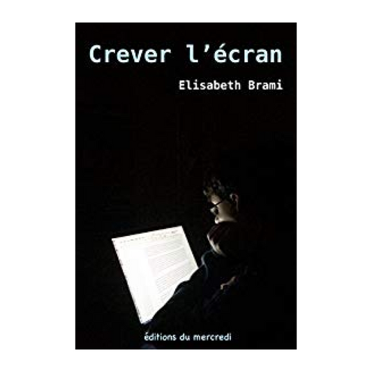 Couverture du livre Crever l’écran d’Elisabeth Brami, roman jeunesse sur la vérité numérique, les doutes d’un adolescent et le huis-clos intérieur.
